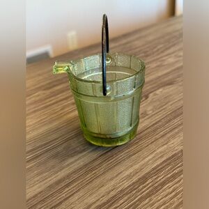 Vintage glass bucket ashtray